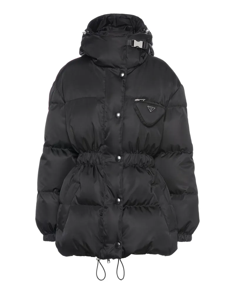 Prada Daunenjacke Aus Re-nylon, Damen, Schwarz, Größe Schwarz
