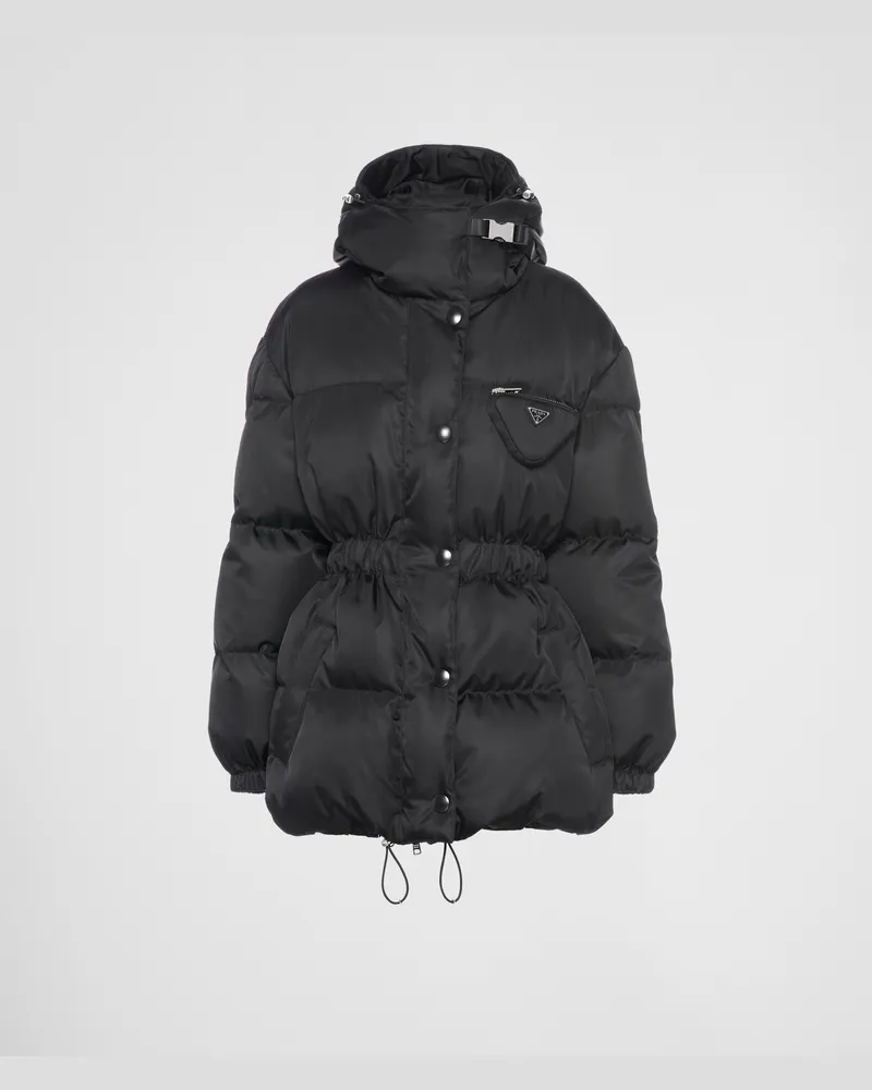 Prada Daunenjacke aus Re-Nylon Schwarz