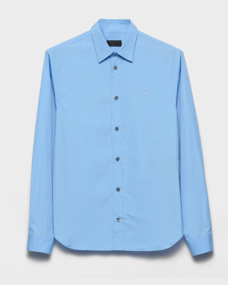 Prada Hemd aus Baumwolle Himmelblau