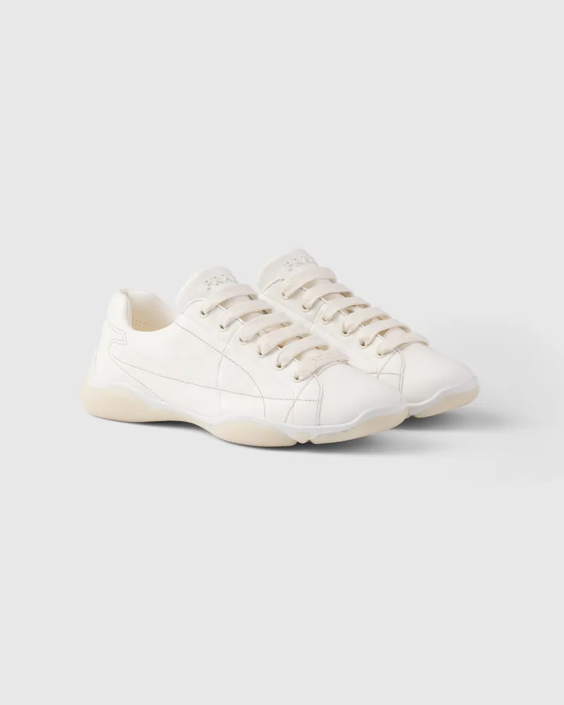 Prada Sneaker aus Nappa-Leder Elfenbein