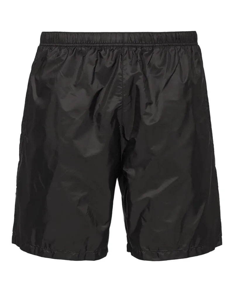 Prada Badehose Aus Re-nylon, Herren, Schwarz, Größe Schwarz