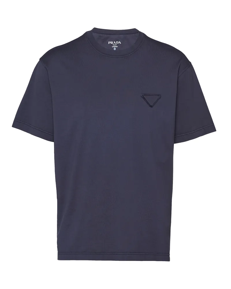 Prada T-shirt Aus Baumwolle, Herren, Marineblau, Größe Marineblau