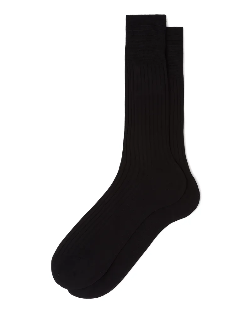 Prada Wadenlange Socken Aus Baumwolle, Herren, Schwarz, Größe 9,5 Schwarz