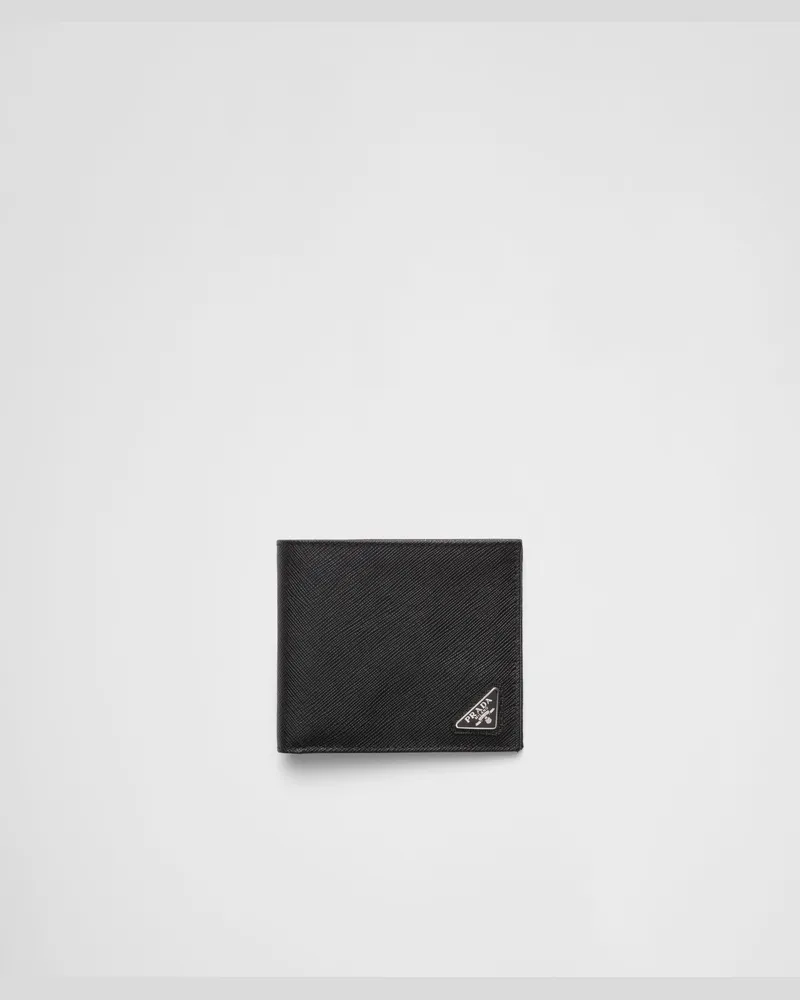 Prada Geldbörse aus Saffiano-Leder Schwarz