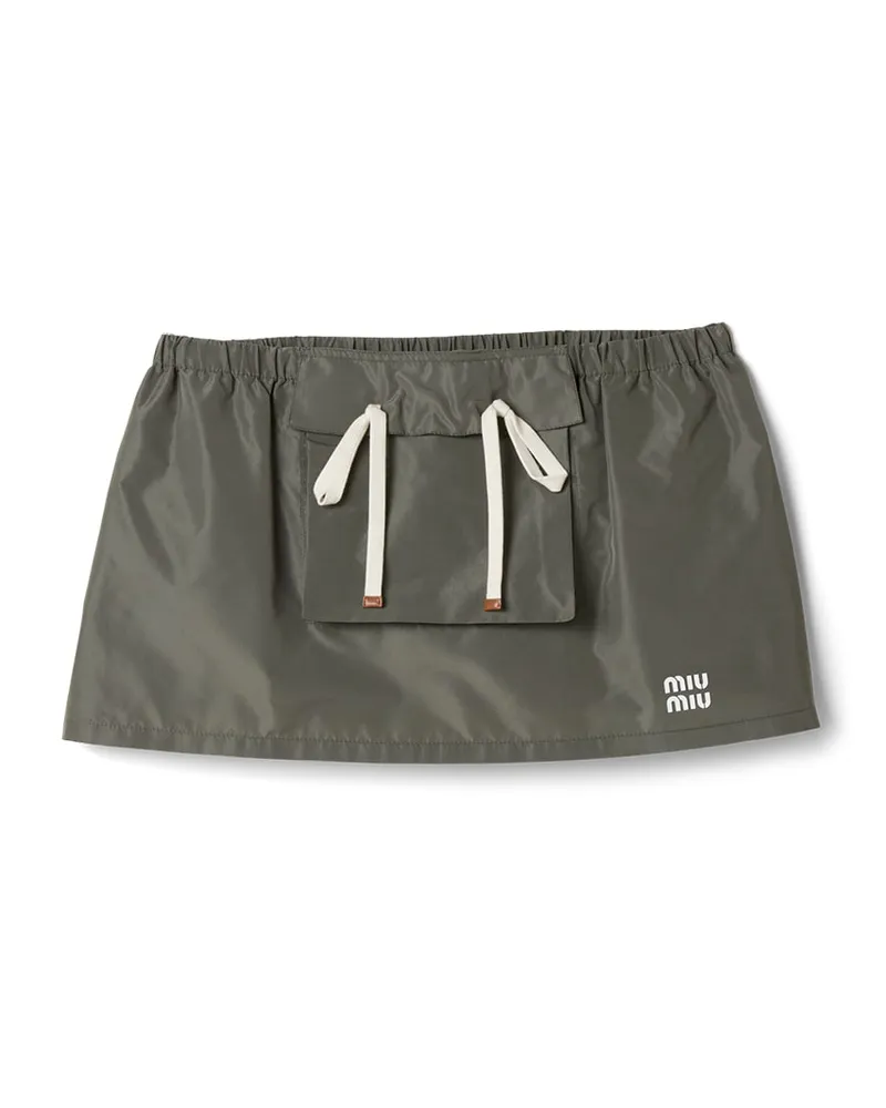 Miu Miu Minirock Aus Funktionsgewebe, Damen, Waldgrün, Größe Waldgrün