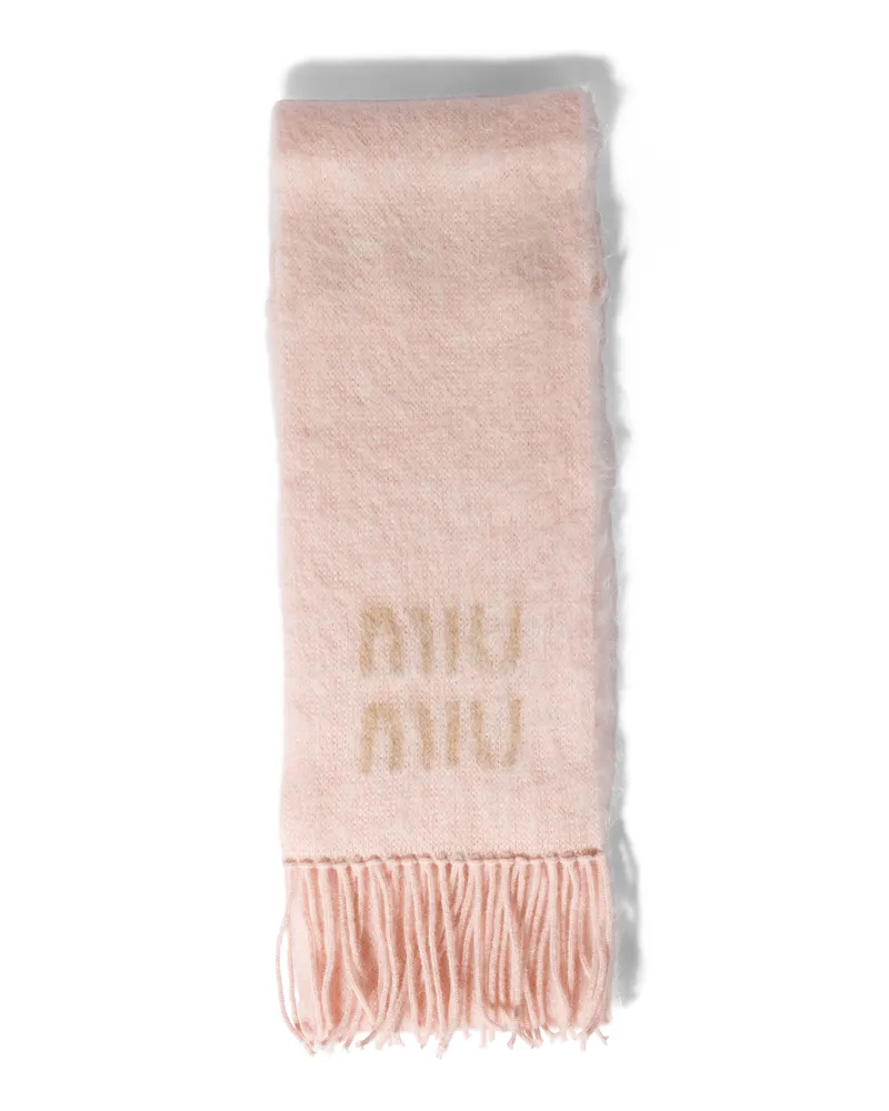 Miu Miu Schal Aus Wolle Und Mohair, Damen, Opal Opal