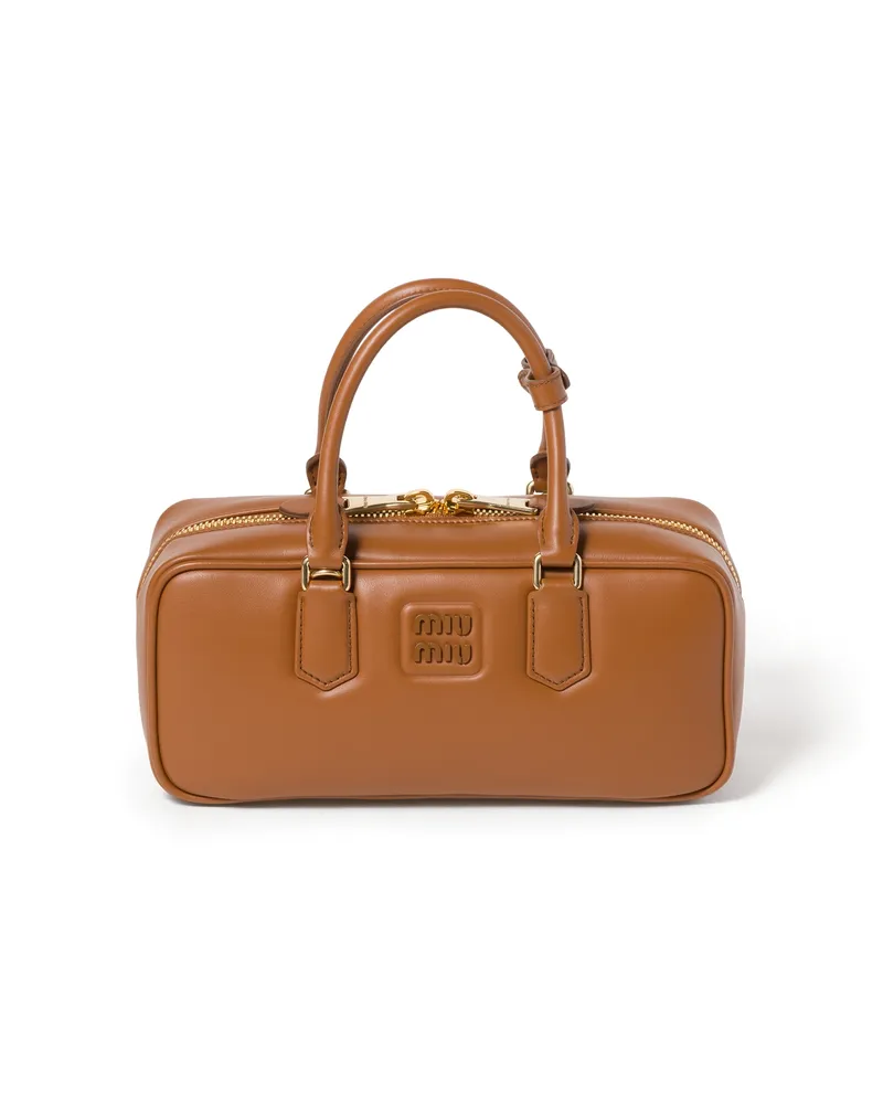 Miu Miu Arcadie Tasche Aus Leder, Damen, Cognac Cognac