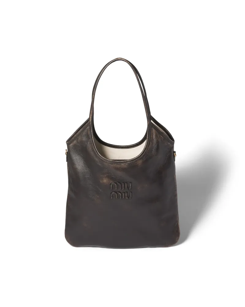 Miu Miu Ivy Tasche Aus Leder, Damen, Kaffeebraun Kaffeebraun