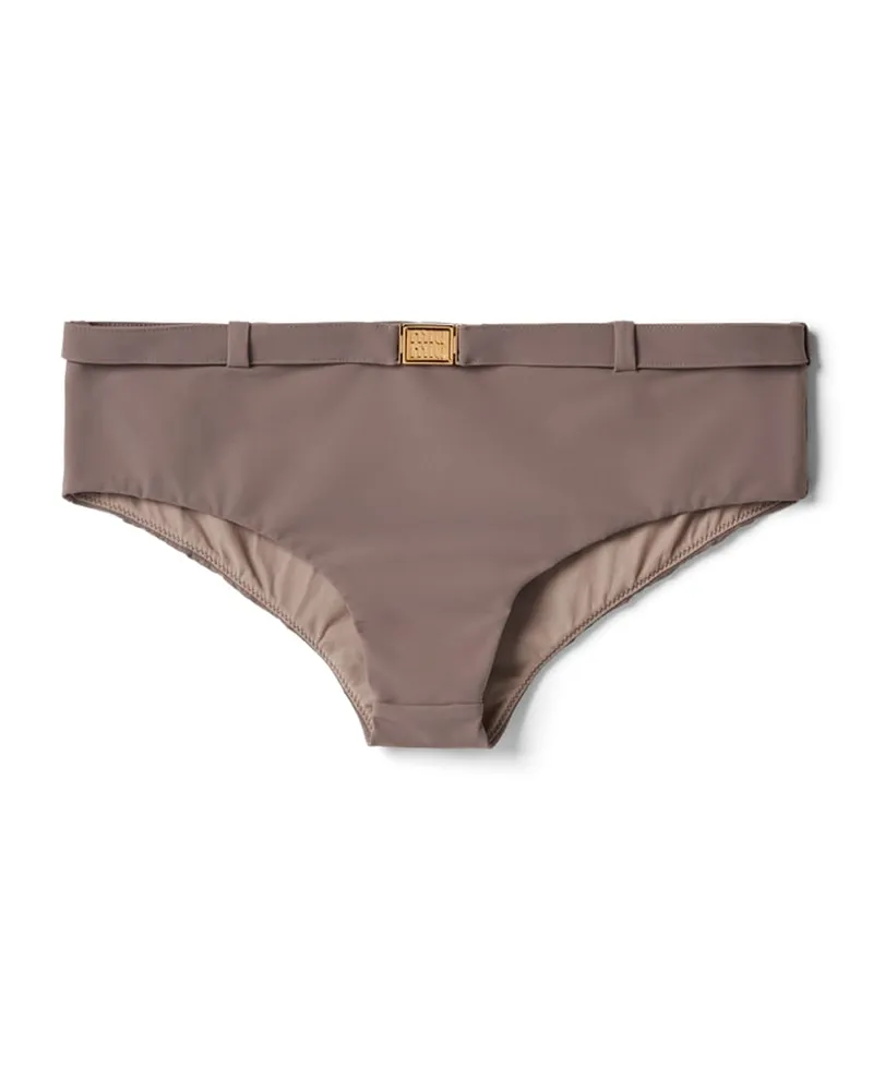 Miu Miu Bikini-slip, Damen, Lehmgrau, Größe Lehmgrau