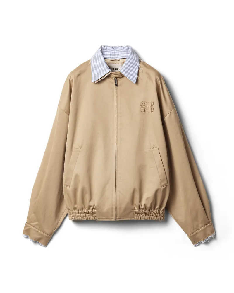Miu Miu Blousonjacke Aus Chino, Damen, Kordel, Größe Kordel