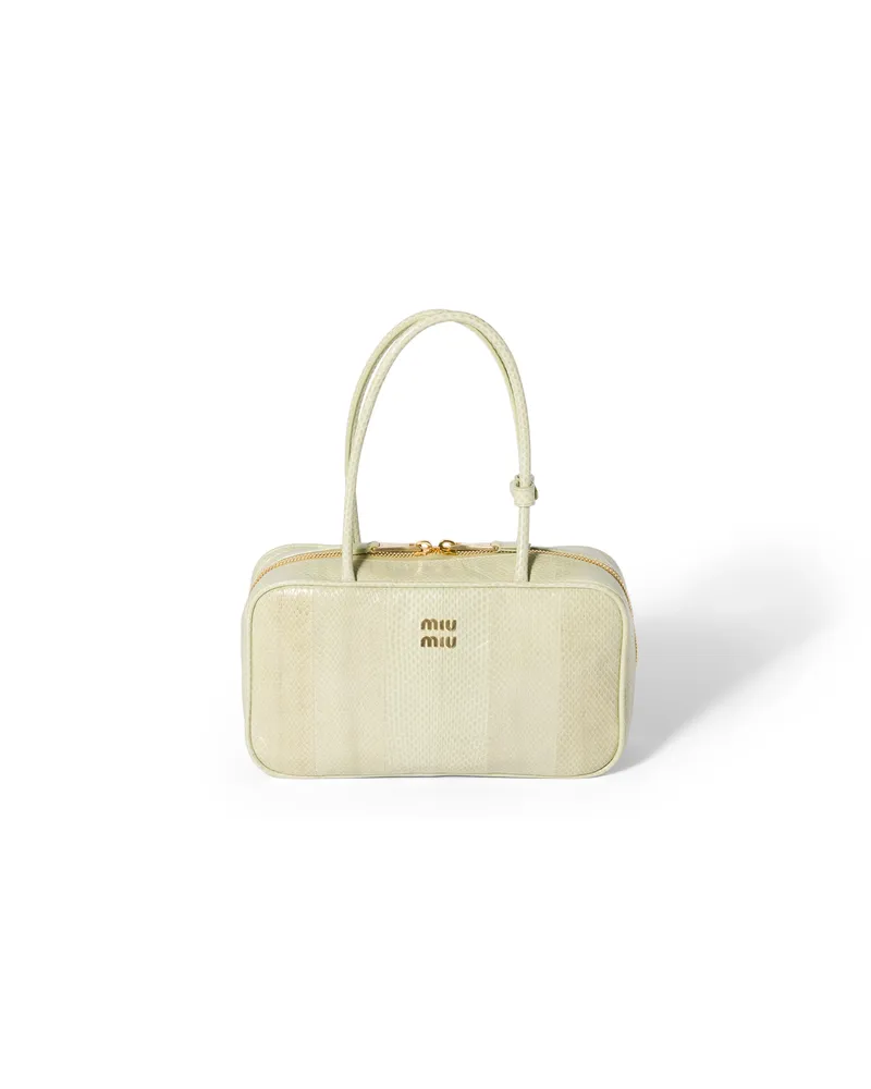 Miu Miu Beau Tasche Aus Ayers-leder, Damen, Pistaziengrün Pistaziengrün