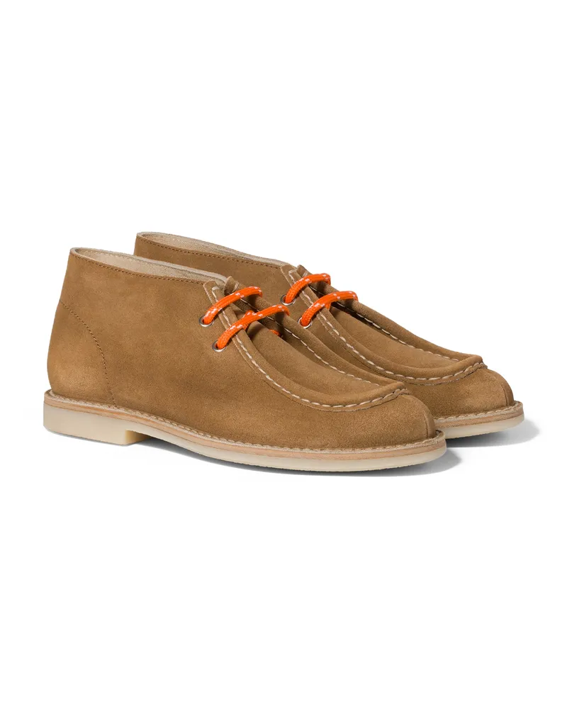 Miu Miu Desert-boots Aus Verblasstem Wildleder, Damen, Zimt, Größe Zimt