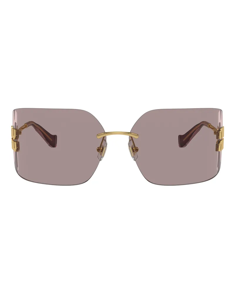 Miu Miu Aube Sonnenbrille, Damen, Malvenfarbene Gläser Malvenfarbene