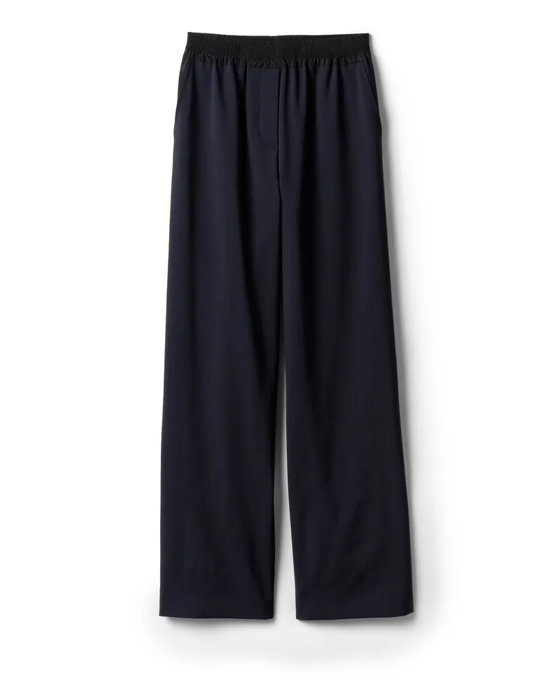 Miu Miu Hose Aus Wolle, Damen, Blau, Größe Blau