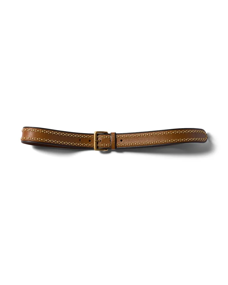 Miu Miu Gürtel Aus Leder, Damen, Brandy, Größe Brandy