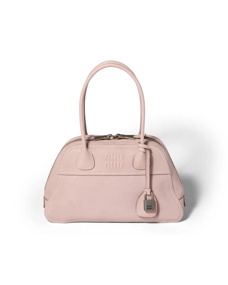 Miu Miu Vivant Tasche Aus Nappa-leder, Damen, Opal Opal
