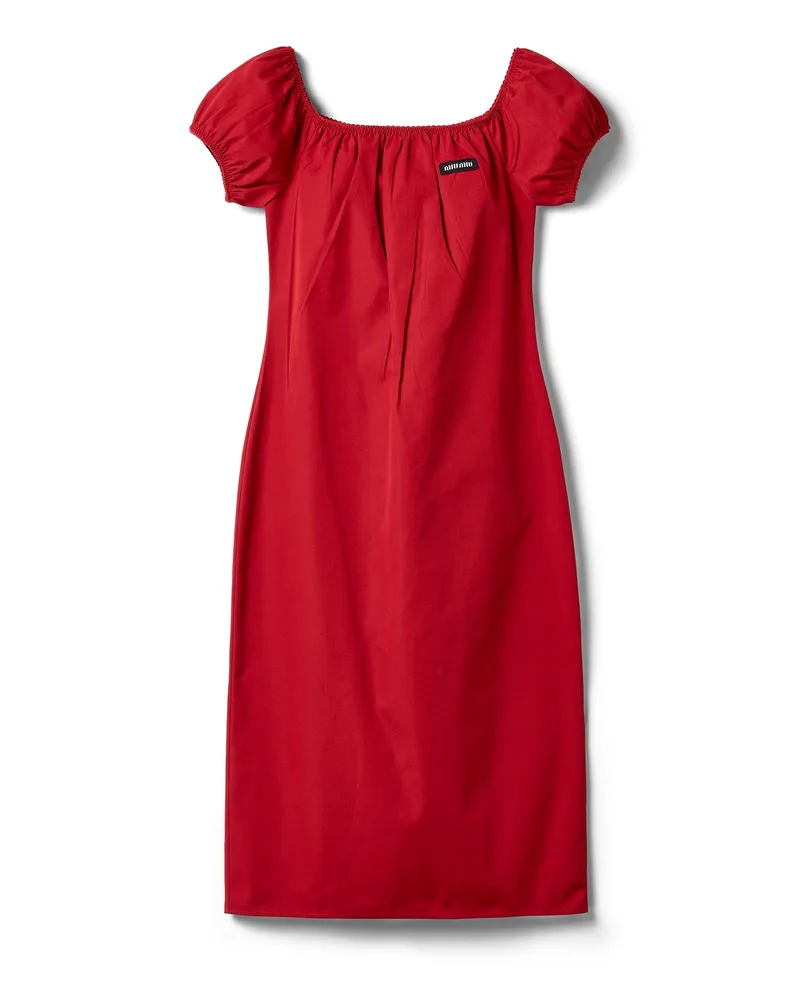 Miu Miu Kleid Aus Popeline, Damen, Rot, Größe Rot