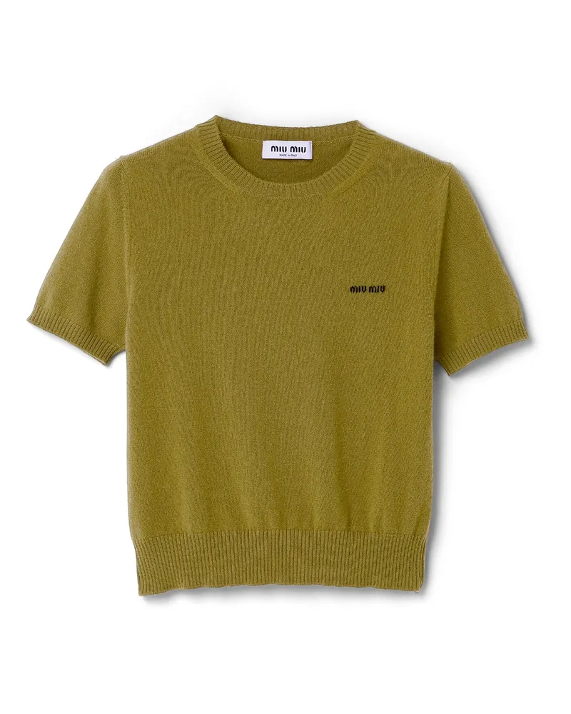 Miu Miu Pullover Aus Kaschmir, Damen, Farngrün, Größe Farngrün