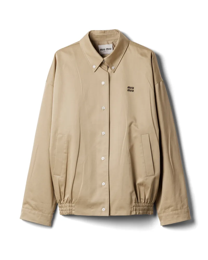 Miu Miu Blousonjacke Aus Chino, Damen, Kordel, Größe Kordel