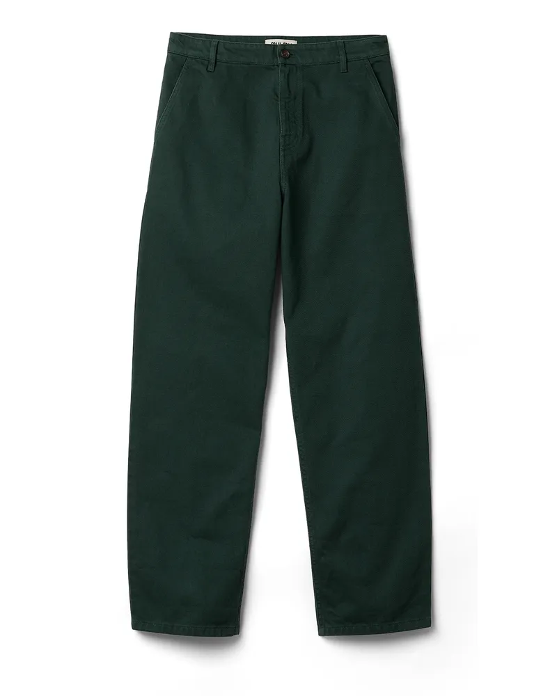 Miu Miu Hose Aus Garment-dyed-gabardine, Damen, Flaschengrün, Größe Flaschengrün