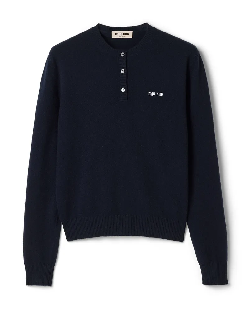 Miu Miu Pullover Aus Kaschmir, Damen, Blau, Größe Blau