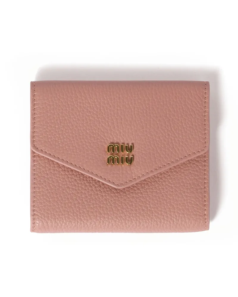 Miu Miu Kleine Geldbörse Aus Leder, Damen, Orchideenrosa Orchideenrosa