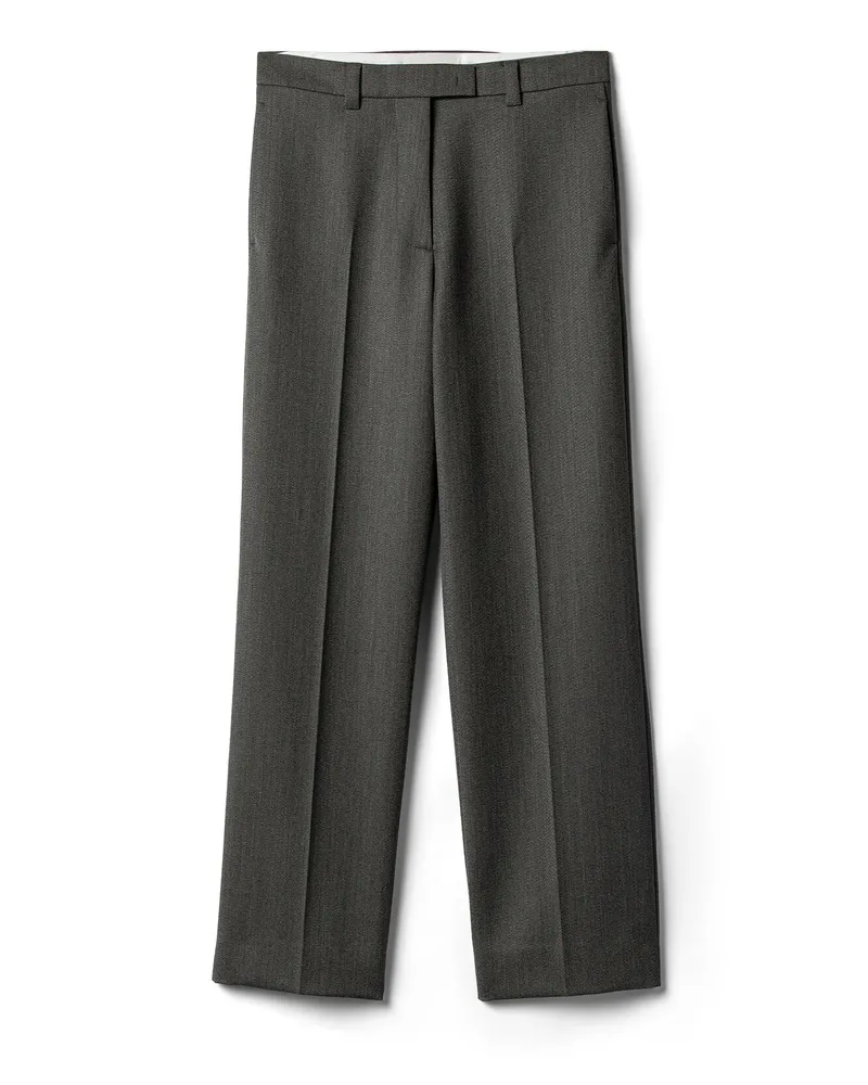 Miu Miu Hose Aus Cover-stoff, Damen, Schiefergrau, Größe Schiefergrau