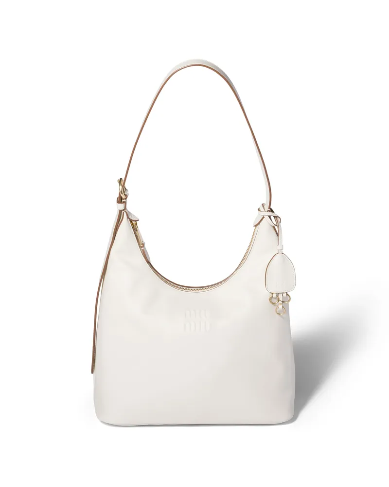 Miu Miu Spirit Tasche Aus Leder, Damen, Weiss Weiss