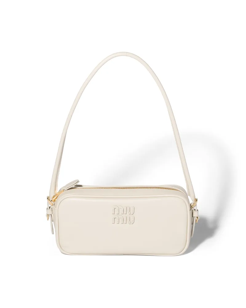 Miu Miu Pouch Aus Leder, Damen, Kalkweiss Kalkweiss