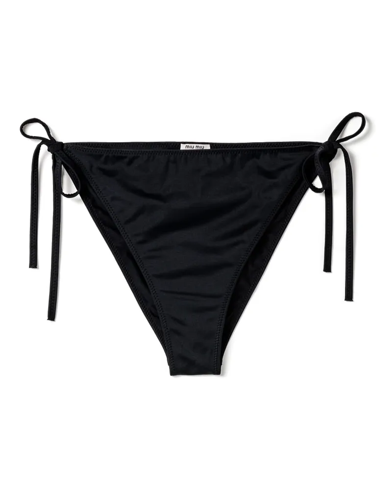 Miu Miu Slip Aus Jersey, Damen, Schwarz, Größe Schwarz