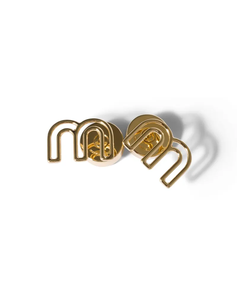 Miu Miu Ohrringe Aus Metall, Damen, Gold Gold