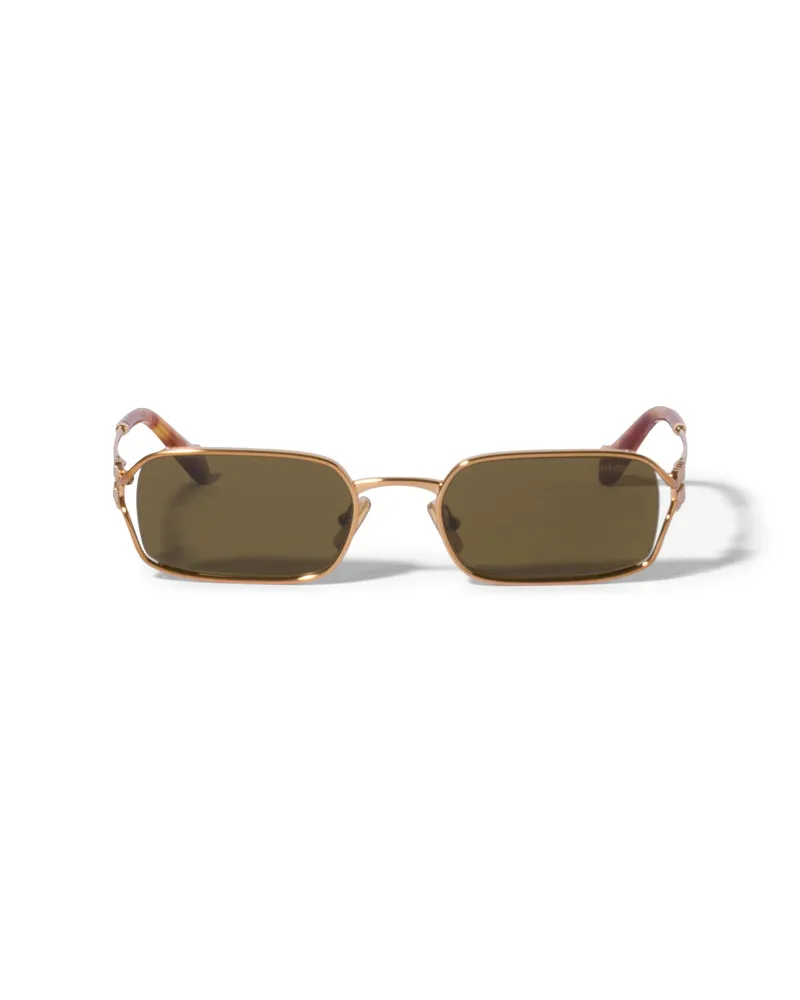 Miu Miu Miu Logo Sonnenbrille, Damen, Lodengrüne Gläser Lodengrüne