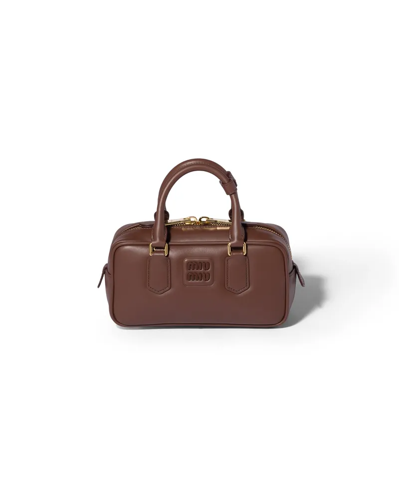 Miu Miu Arcadie Tasche Aus Leder, Damen, Kakaobraun Kakaobraun