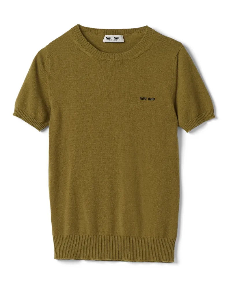Miu Miu Pullover Aus Kaschmir, Damen, Farngrün, Größe Farngrün