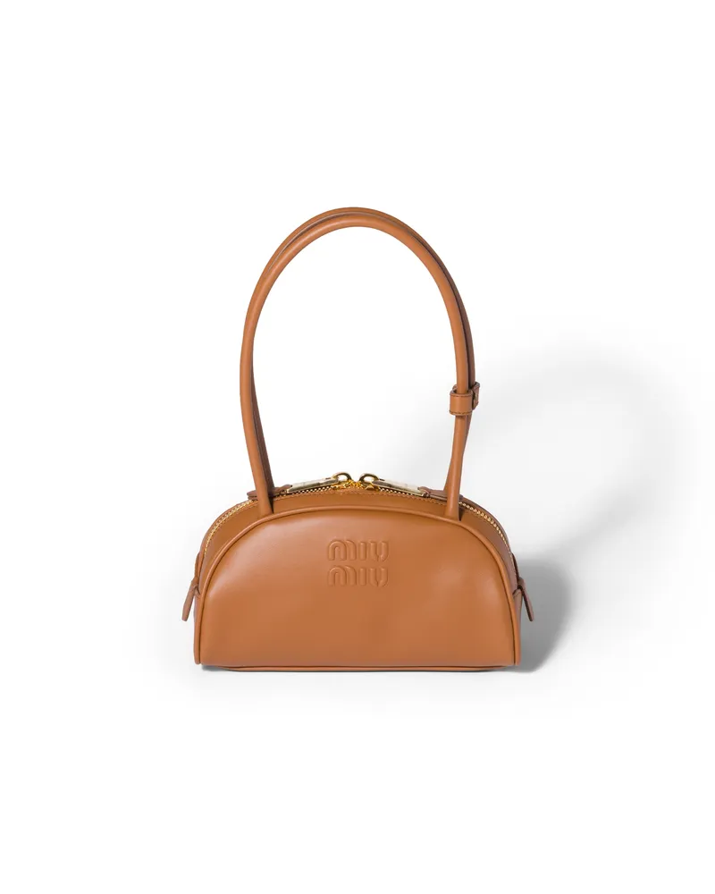 Miu Miu Beau Tasche Aus Leder, Damen, Cognac Cognac