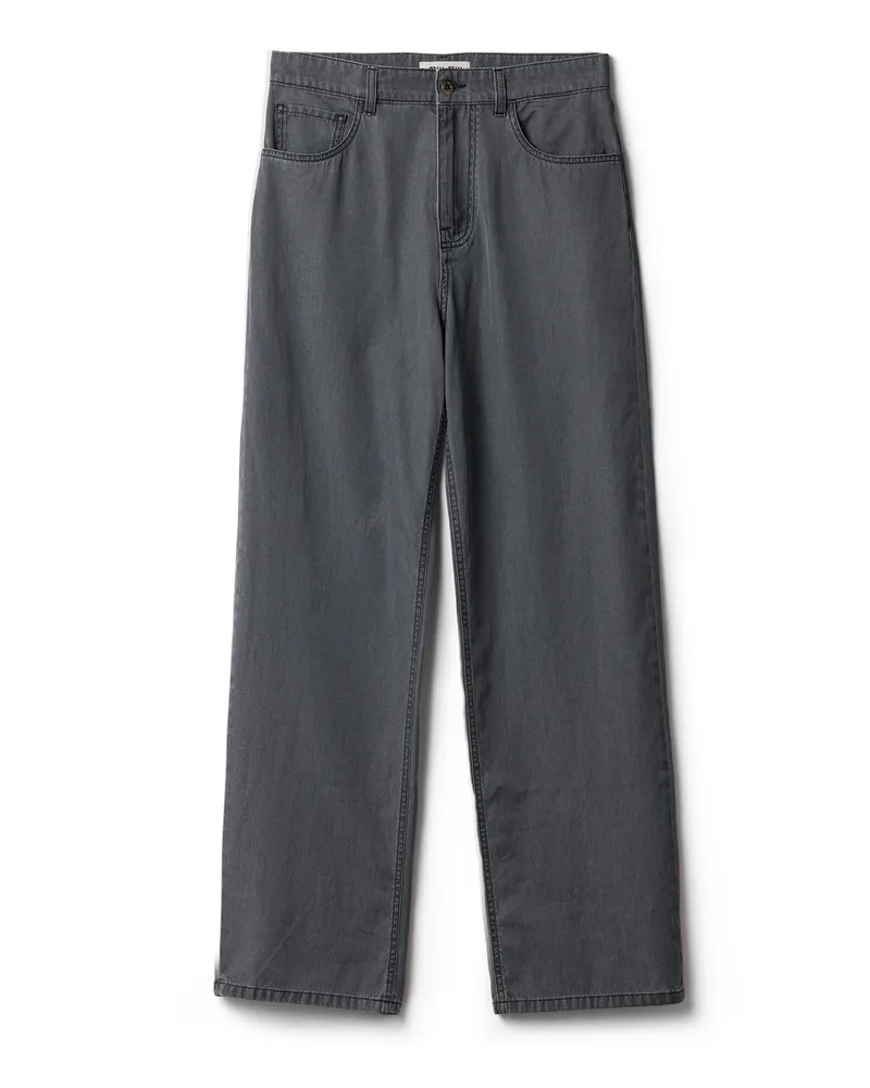 Miu Miu Five-pocket-jeans Aus Chambray, Damen, Schwarz, Größe Schwarz