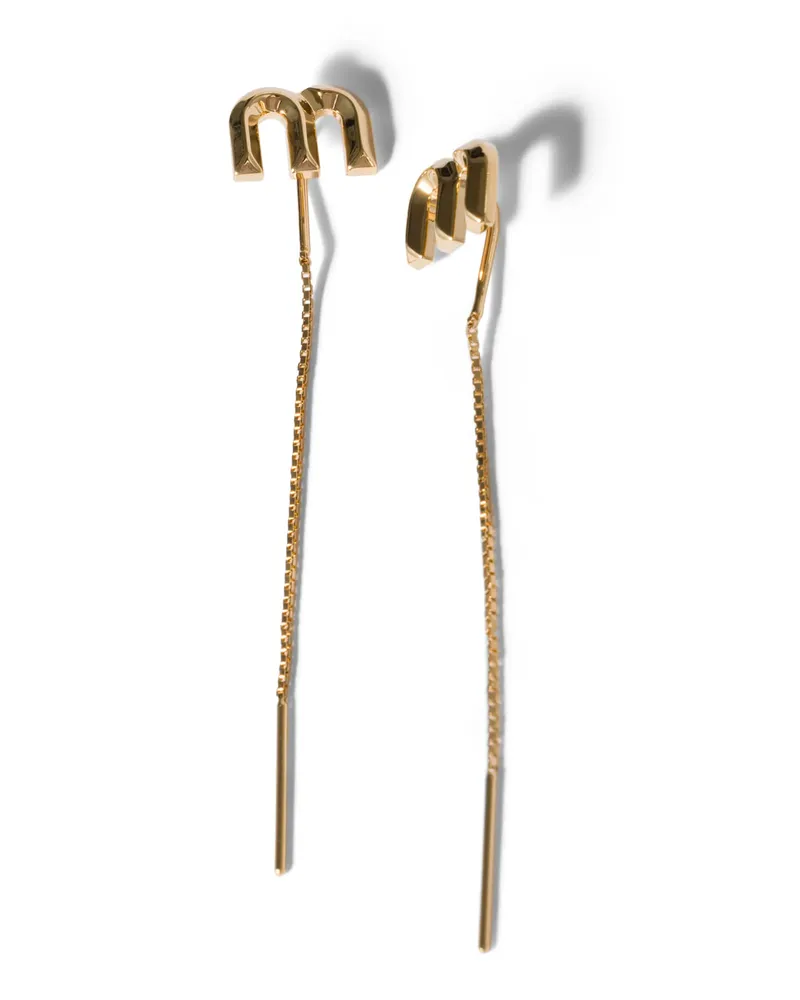 Miu Miu Ohrringe Aus Metall, Damen, Gold Gold