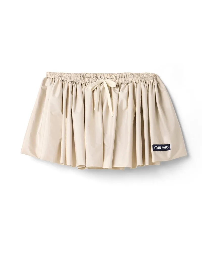 Miu Miu Minirock Aus Technischem Pongé, Damen, Opal, Größe Opal