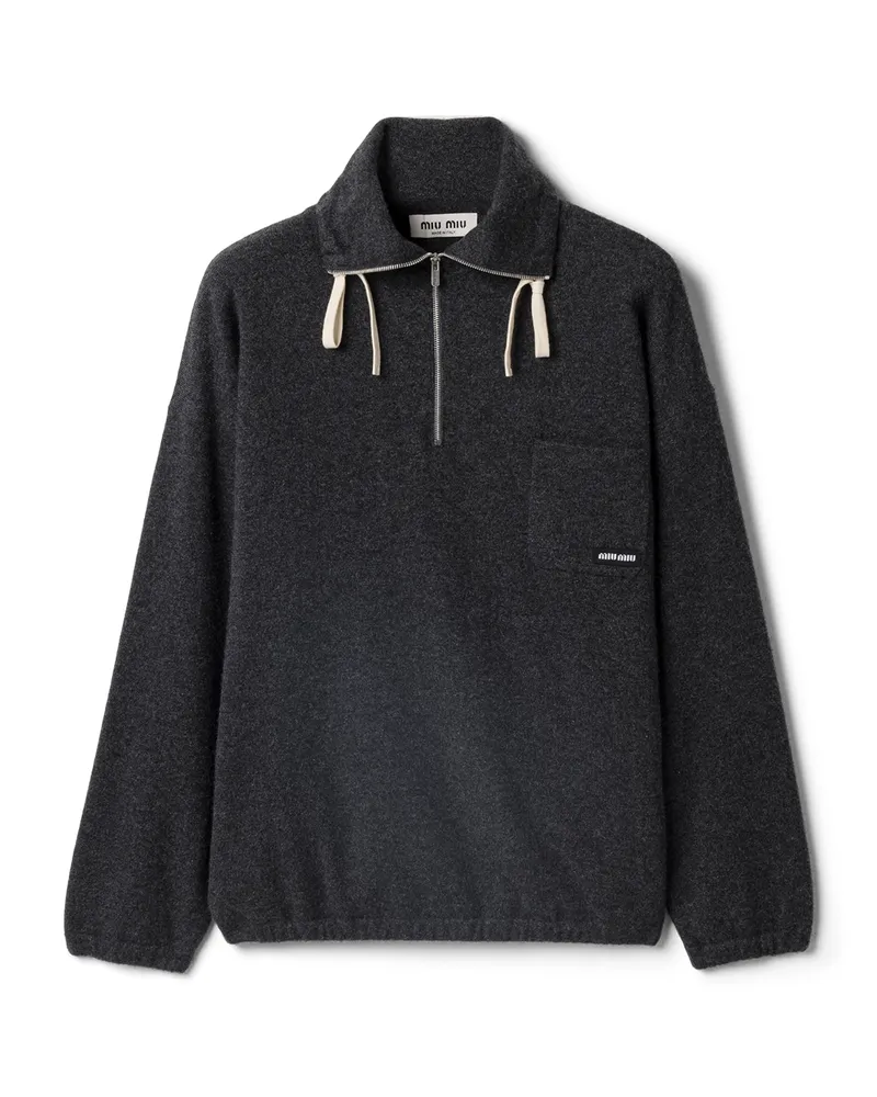 Miu Miu Pullover Aus Kaschmir, Damen, Anthrazit, Größe Anthrazit