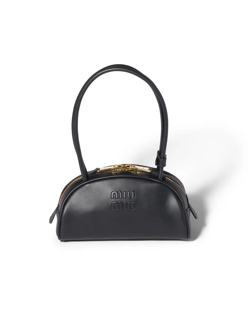 Miu Miu Beau Tasche Aus Leder, Damen, Schwarz Schwarz