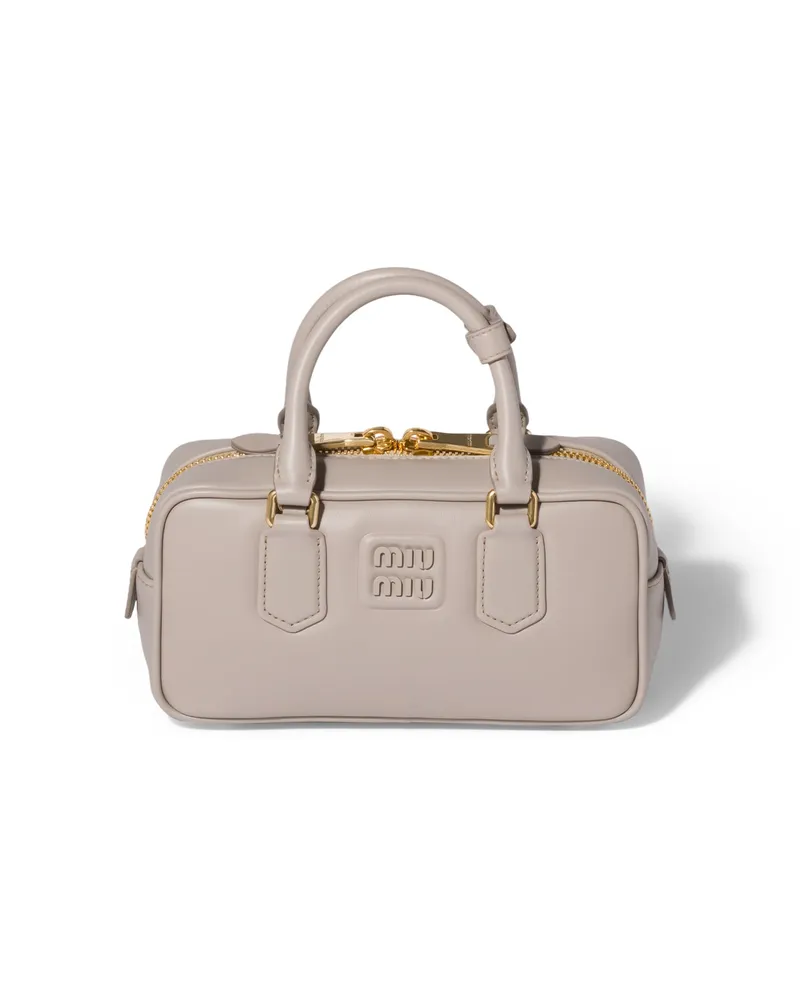 Miu Miu Arcadie Tasche Aus Leder, Damen, Bimsstein Bimsstein