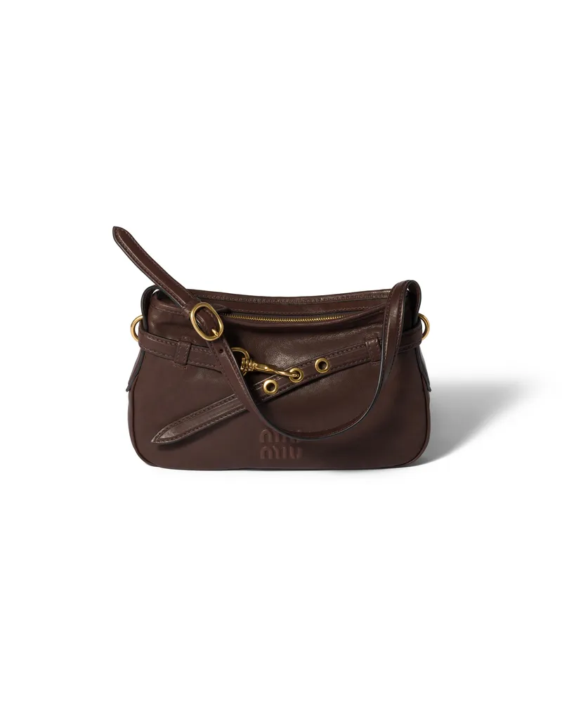 Miu Miu Aventure Tasche Aus Nappaleder, Damen, Bruyère-holz Bruyère-holz