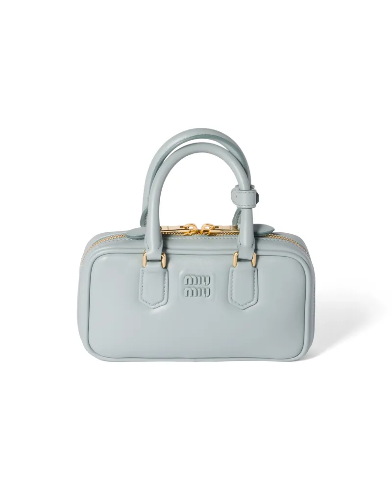Miu Miu Arcadie Mini Bag Aus Leder, Damen, Seeblau Seeblau