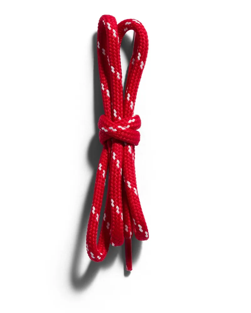 Miu Miu Schnürsenkel Aus Zweifarbiger Kordel, Damen, Rot/weiss, Größe Rot