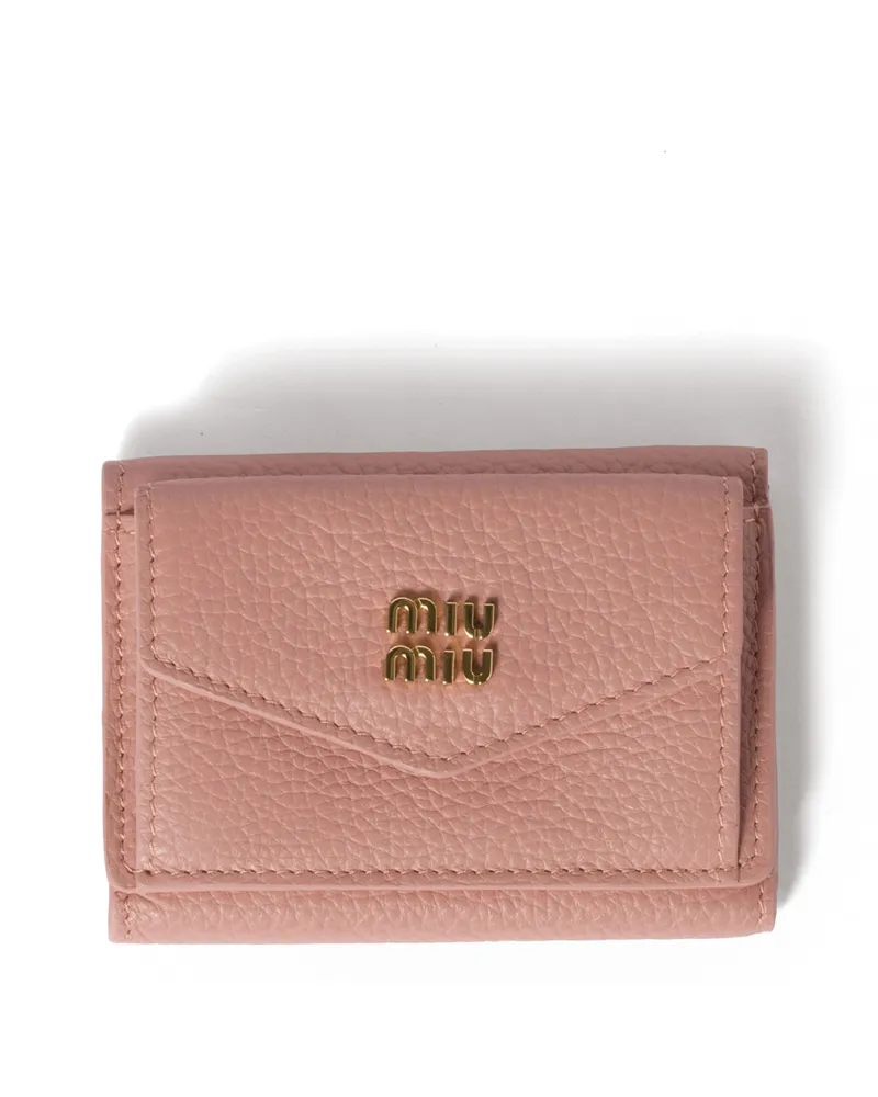 Miu Miu Kleine Geldbörse Aus Leder, Damen, Orchideenrosa Orchideenrosa
