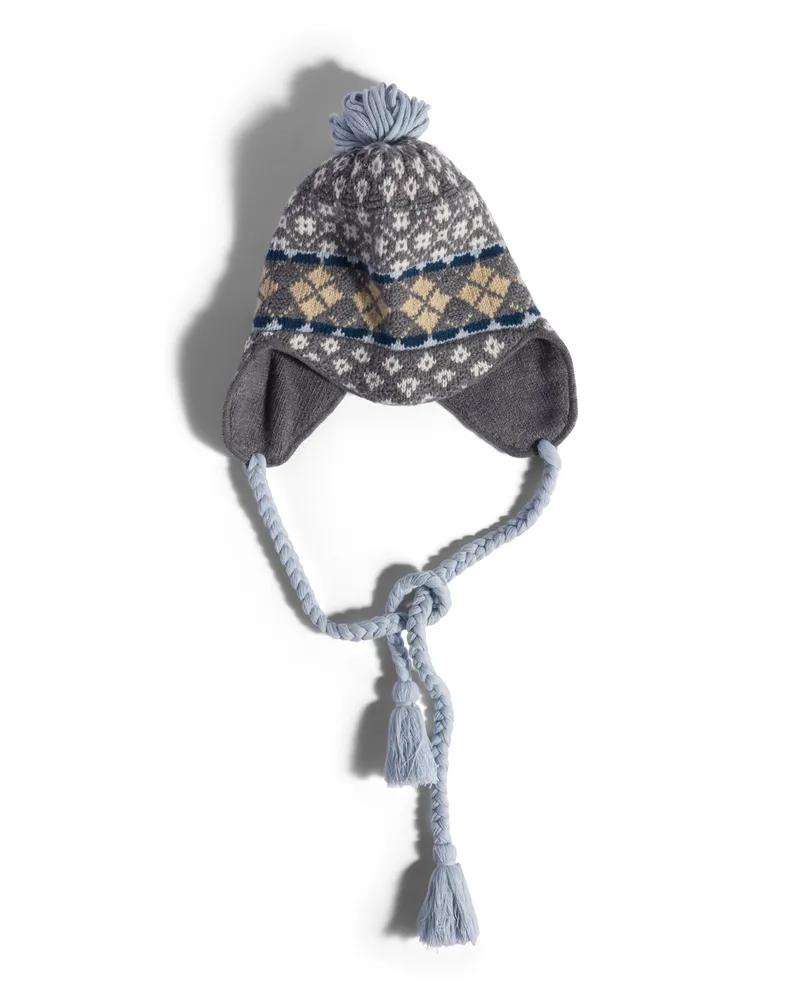 Miu Miu Mütze Aus Wolle Und Kaschmir Mit Visier, Damen, Grau/himmelblau, Größe Grau