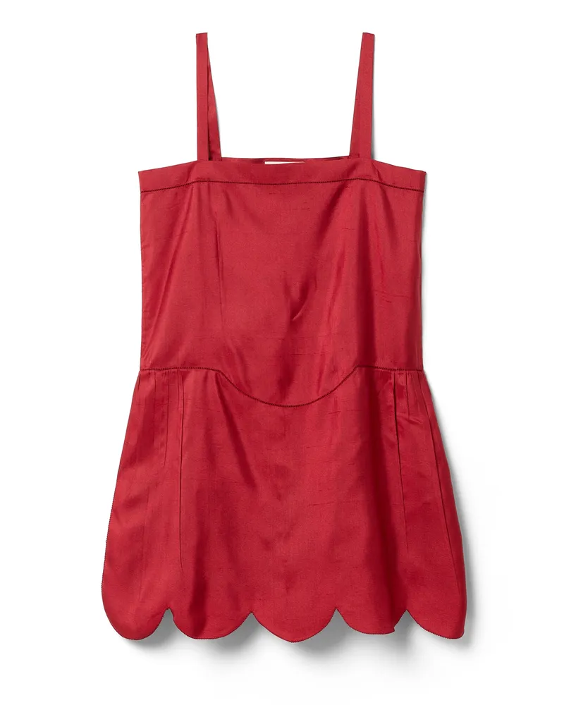 Miu Miu Kleid Aus Seide, Damen, Rubinrot, Größe Rubinrot