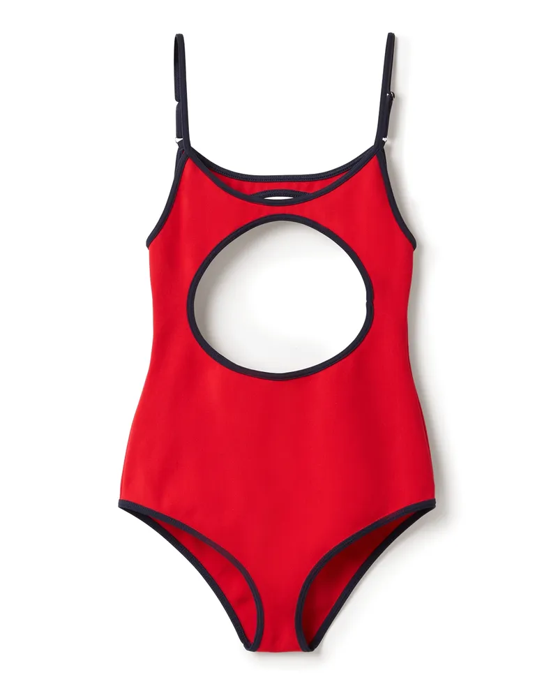 Miu Miu Badeanzug Aus Technischem Strick, Damen, Rot/blau, Größe Rot