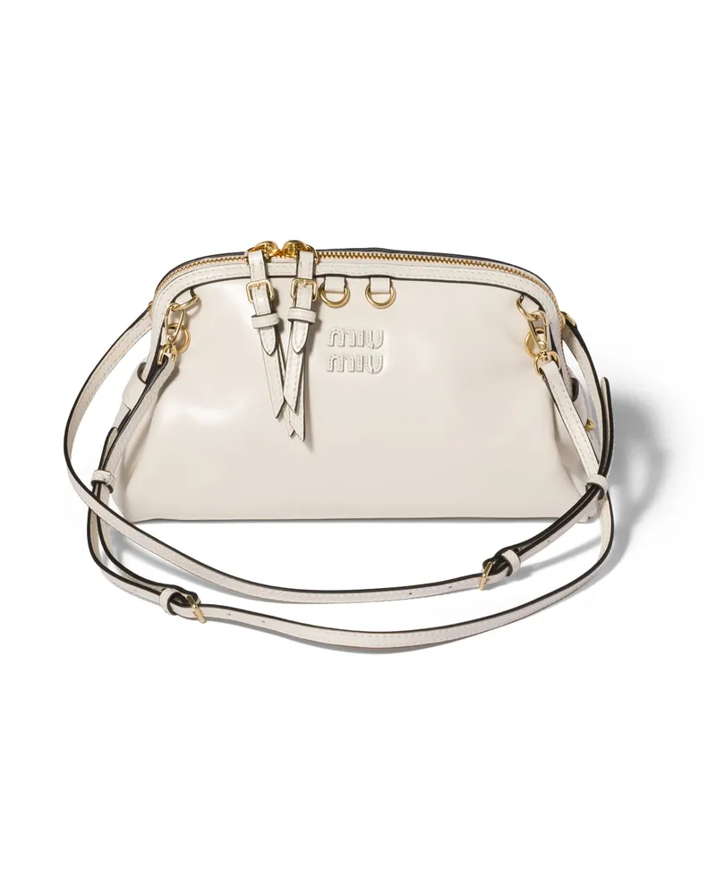 Miu Miu Caprice Clutch Aus Leder, Damen, Kalkweiss Kalkweiss