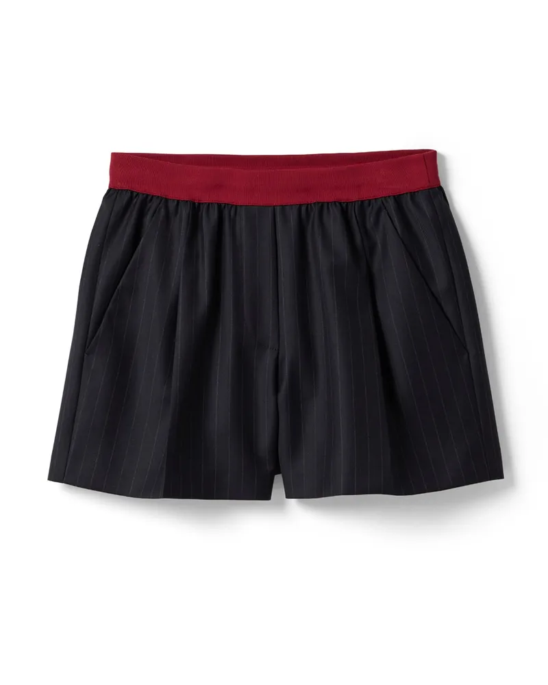 Miu Miu Shorts Mit Nadelstreifenmuster, Damen, Blau, Größe Blau